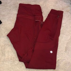 Red Lululemon Leggings